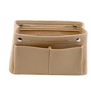 Fashion beige multi pocket felt  bag insert